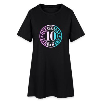 10. Geburtstag Junge Mädchen Legende Level 10 - Frauen T-Shirt-Kleid - Schwarz - Vorne