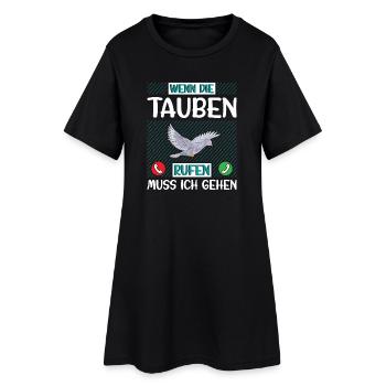Taubenzüchter Spruch Lustig Taubenflüsterer - Frauen T-Shirt-Kleid - Schwarz - Vorne