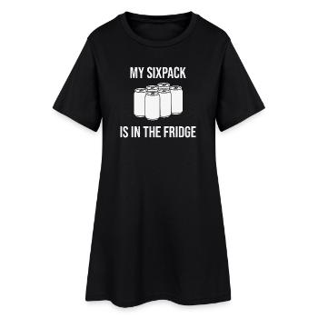 Mon pack de six ? C’est dans le frigo ! - Robe T-shirt Femme - noir - Devant