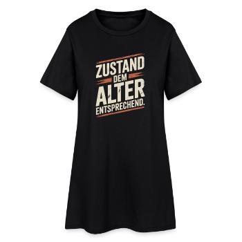 Zustand Dem Alter Entsprechend Oldtimer Geburtstag - Frauen T-Shirt-Kleid - Schwarz - Vorne