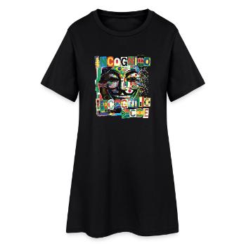 Mode incognito - Robe T-shirt Femme - noir - Devant