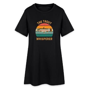 Le Murmureur de truites - Robe T-shirt Femme - noir - Devant