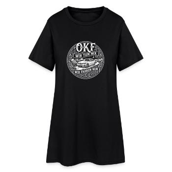 OKF Kontrollfahrt im Ort Dorf Cruising - Frauen T-Shirt-Kleid - Schwarz - Vorne
