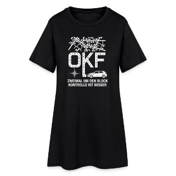 OKF Kontrollfahrt im Ort Block Cruising - Frauen T-Shirt-Kleid - Schwarz - Vorne