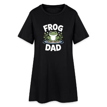 Grenouilles, Papas, grenouilles, Terraristiques - Robe T-shirt Femme - noir - Devant