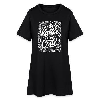 Kein Kaffee kein Code Informatiker - Frauen T-Shirt-Kleid - Schwarz - Vorne