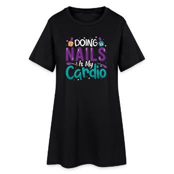 Designer de manucures Salon de manucure cosmétiques - Robe T-shirt Femme - noir - Devant
