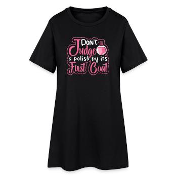 Designer de manucures Salon de manucure cosmétiques - Robe T-shirt Femme - noir - Devant