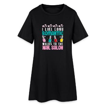 Designer de manucures Salon de manucure cosmétiques - Robe T-shirt Femme - noir - Devant