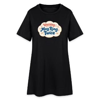 Rings maybe twice | Postman Humor - Women’s T-Shirt Dress - black - Front