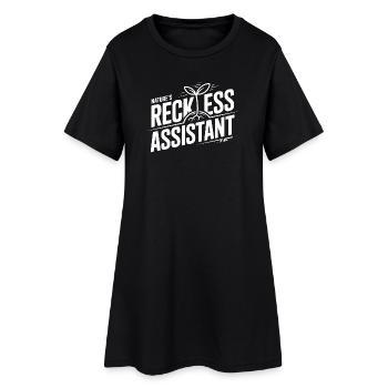 Der rücksichtslose Assistent der Natur - Frauen T-Shirt-Kleid - Schwarz - Vorne