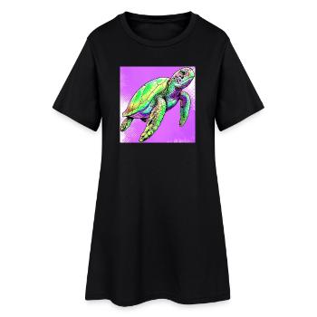 turtle - Women’s T-Shirt Dress - black - Front