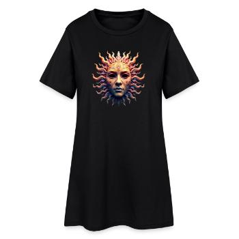 Masque de la Déesse du Soleil - Robe T-shirt Femme - noir - Devant