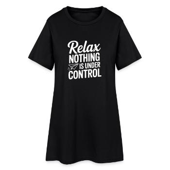 Détends-toi, rien n’est sous contrôle - Robe T-shirt Femme - noir - Devant