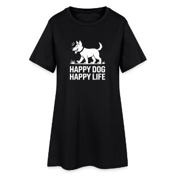 Happy Dog Living Happy Noise Work - Robe T-shirt Femme - noir - Devant