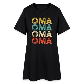 Faute de frappe du bloc de couleur Granny – Rétro vieilli - Robe T-shirt Femme - noir - Devant