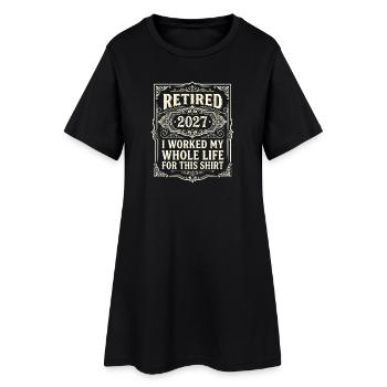 Pension 2027 – Je me prépare à cela toute ma vie - Robe T-shirt Femme - noir - Devant