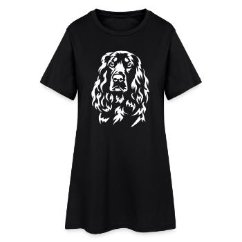 Field Spaniel Head "Black Edition" - Women’s T-Shirt Dress - black - Front