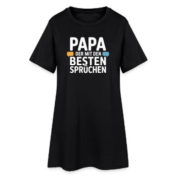 Papa Sprüche Lustig Vater Humor Geschenk - Frauen T-Shirt-Kleid - Schwarz - Vorne