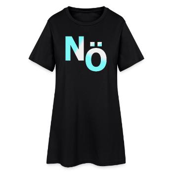 Nö Nein Dagegen Demo - Frauen T-Shirt-Kleid - Schwarz - Vorne