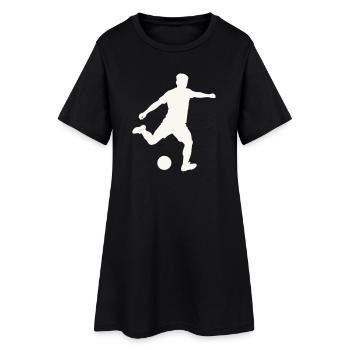 Foosball silhouette in motion - Women’s T-Shirt Dress - black - Front