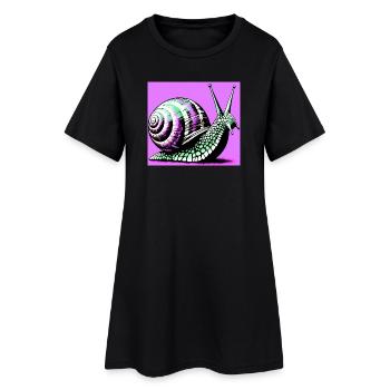 Escargot - Robe T-shirt Femme - noir - Devant