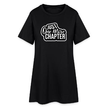 Just One More Chapter Funny Bookworm Reading Cool - Women’s T-Shirt Dress - black - Front