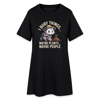 Buried Things: Plant or People - Women’s T-Shirt Dress - black - Front