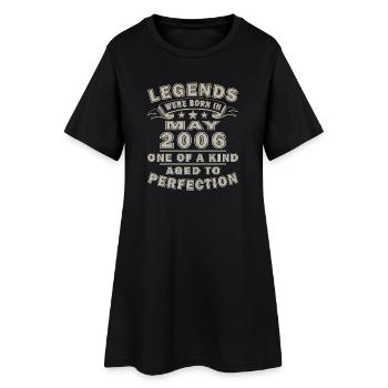 Anniversaire mai 2006 - Robe T-shirt Femme - noir - Devant