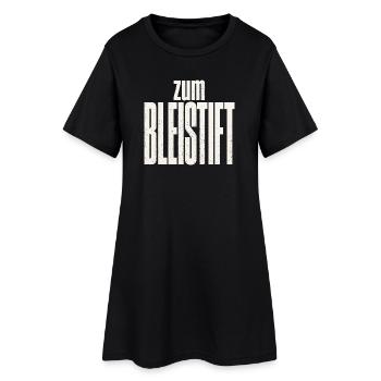 Zum Bleistift - Frauen T-Shirt-Kleid - Schwarz - Vorne