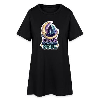 Moon Meditation, Moon Mindfulness, Spiritual - Women’s T-Shirt Dress - black - Front