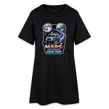 Allons sur Mars. Mission d’exploration de Mars - Robe T-shirt Femme - noir - Devant