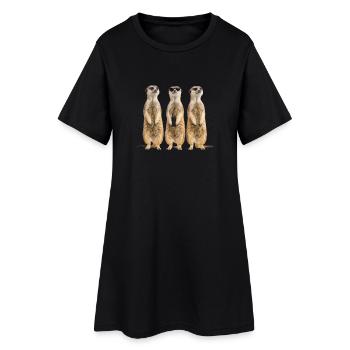 Équipe de sécurité drôle d’Erdmänchen - Robe T-shirt Femme - noir - Devant
