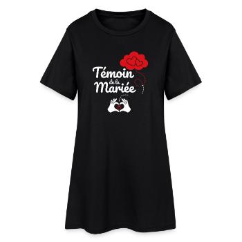 Témoin de la Mariée  - Robe T-shirt Femme - noir - Devant