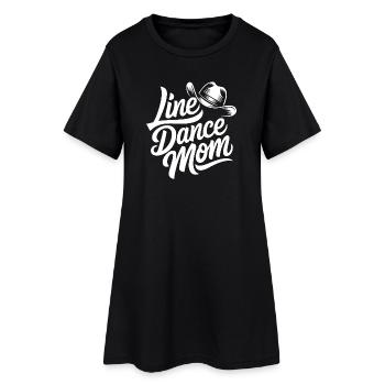 Maman de danse en ligne - Robe T-shirt Femme - noir - Devant