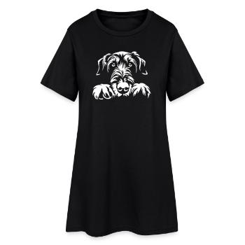 Irish Wolfhound Head « Édition noire » - Robe T-shirt Femme - noir - Devant