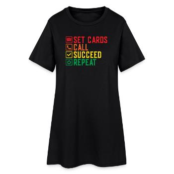 Jeu de bingo Jeux de cartes Appel Réussi Répéter Bingo - Robe T-shirt Femme - noir - Devant