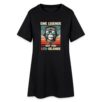 Kita Erste Klasse Cooler Affe Schüler Kindergarten - Frauen T-Shirt-Kleid - Schwarz - Vorne