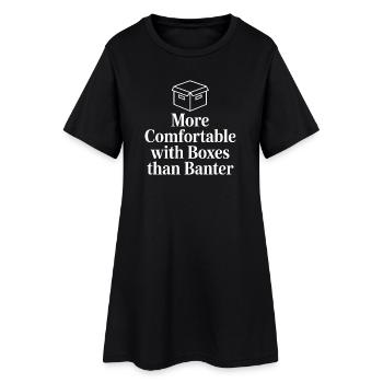 More Comfortable with Boxes - Women’s T-Shirt Dress - black - Front