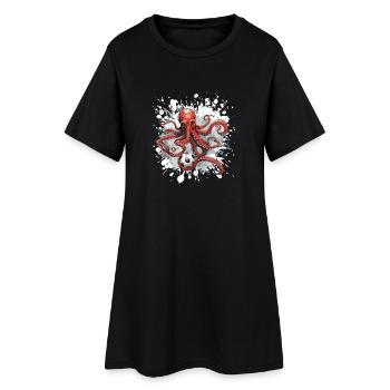 Équipe de football Octopus - Robe T-shirt Femme - noir - Devant