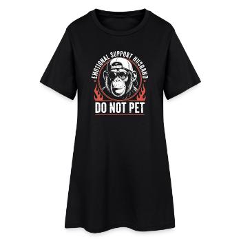 Singe de soutien émotionnel à ne pas caresser - Robe T-shirt Femme - noir - Devant