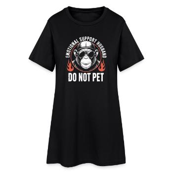 Ne pas caresser : Mari de soutien émotionnel - Robe T-shirt Femme - noir - Devant