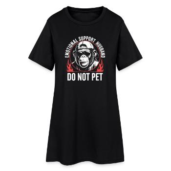 Emotional Support Husband Tee - Women’s T-Shirt Dress - black - Front