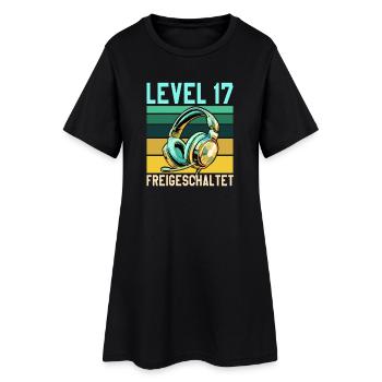17. Geburtstag Junge Mädchen Gamer Level 17 Jahre - Frauen T-Shirt-Kleid - Schwarz - Vorne
