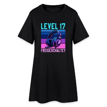 17. Geburtstag Junge Mädchen Gamer Level 17 Jahre - Frauen T-Shirt-Kleid - Schwarz - Vorne