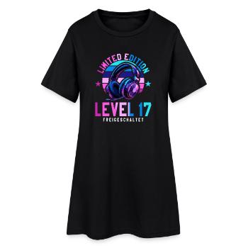 17. Geburtstag Junge Mädchen Gamer Level 17 Jahre - Frauen T-Shirt-Kleid - Schwarz - Vorne