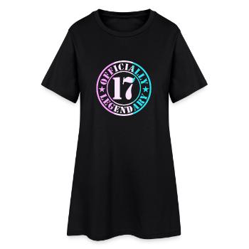 17e anniversaire Garçon Fille Légende Niveau 17 - Robe T-shirt Femme - noir - Devant