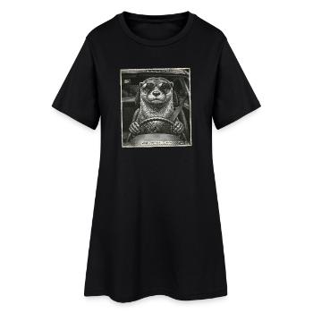 Otter Flashed - Women’s T-Shirt Dress - black - Front