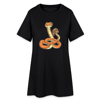 Biscuit Serpent - Robe T-shirt Femme - noir - Devant