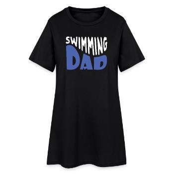 Papa de la natation - Robe T-shirt Femme - noir - Devant